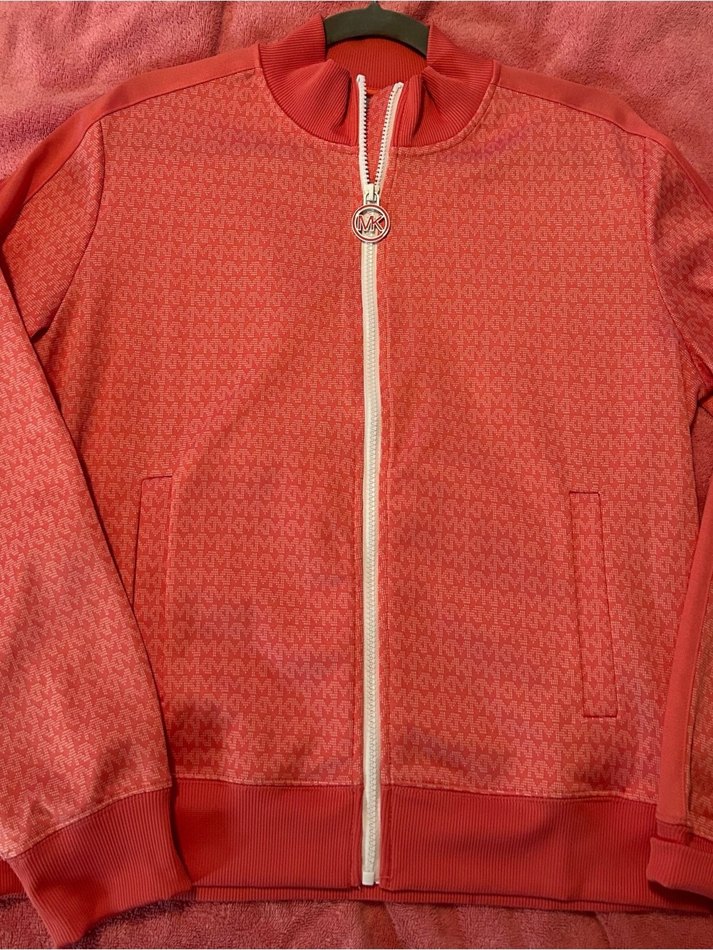 Michael Kors Coral Zip Knit Jacket